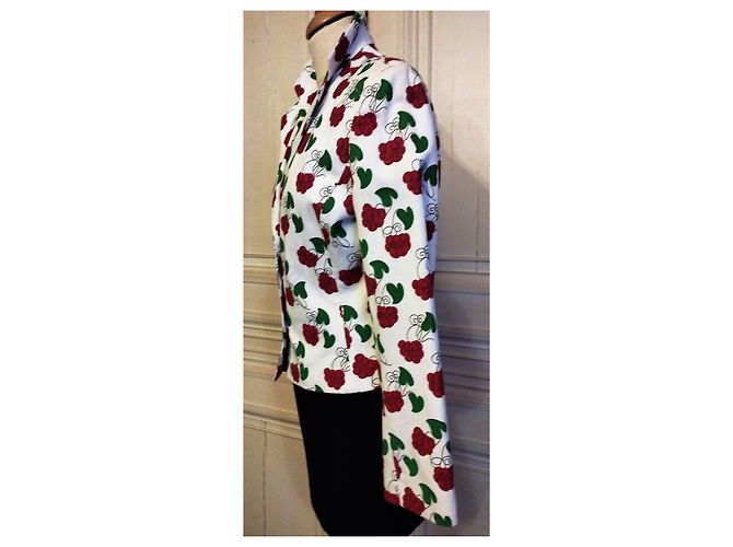 MOSCHINO JACKET LIPS EAT ME 3 BUTTONS MULTISIGLES RASPBERRY HEARTS T 42 Multiple colors - view 7