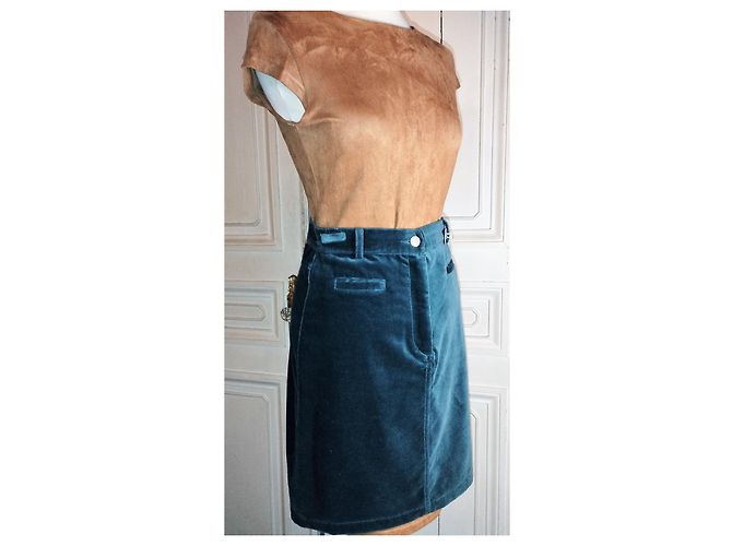 CALVIN KLEIN ROCK ROCK TRENDY PANNE VELVET SMARAGD M 28 ODER T 34 Grün - Ansicht 8