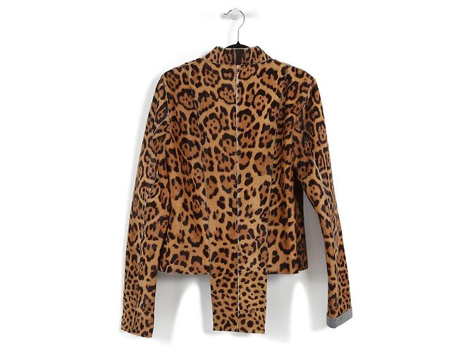Vionnet Leopard Kalbslederjacke Mehrfarben - Ansicht 2