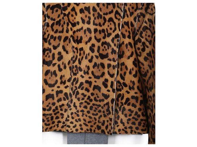 Vionnet Leopard Kalbslederjacke Mehrfarben - Ansicht 3