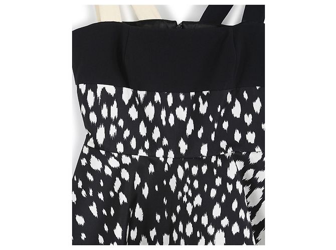 Fausto Puglisi Mini vestido de seda estampado sem mangas Bege - vista 4