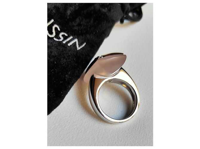 Anello Mauboussin Divine Star in oro bianco e quarzo rosa con diamante 0,18 ct Argento - vista 3
