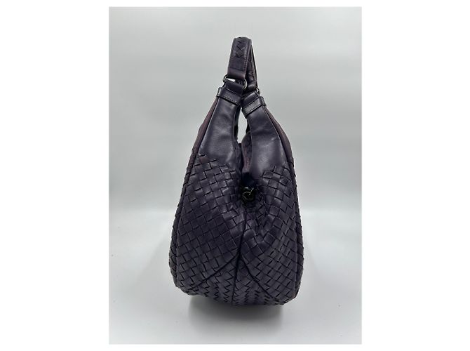Bottega Veneta Borsa Hobo Media Viola Intrecciato - vista 2