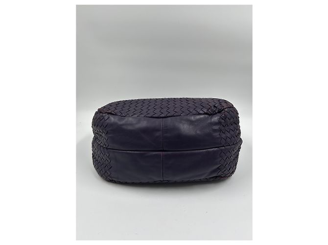 Bottega Veneta Borsa Hobo Media Viola Intrecciato - vista 5