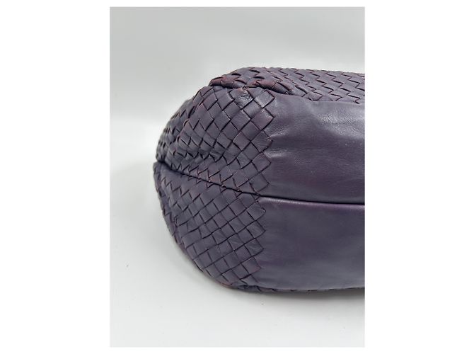 Bottega Veneta Borsa Hobo Media Viola Intrecciato - vista 6