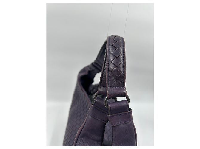 Bottega Veneta Borsa Hobo Media Viola Intrecciato - vista 8