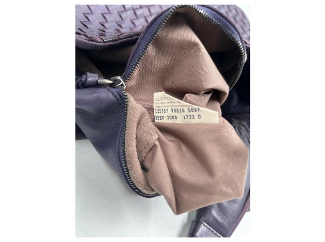 Bottega Veneta Borsa Hobo Media Viola Intrecciato - vista 9