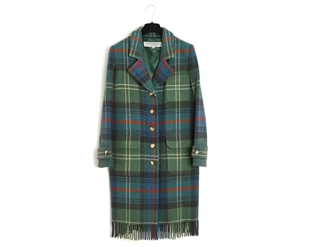 Yves Saint Laurent GREEN CHECK FR38 Laine Vert ref.787558 - Joli Closet