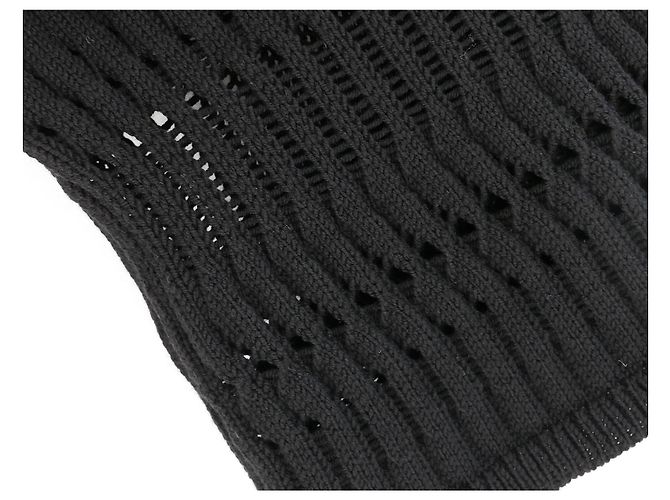 CHANEL Herbst 2007 Verzierter ärmelloser Pullover Schwarz - Ansicht 3