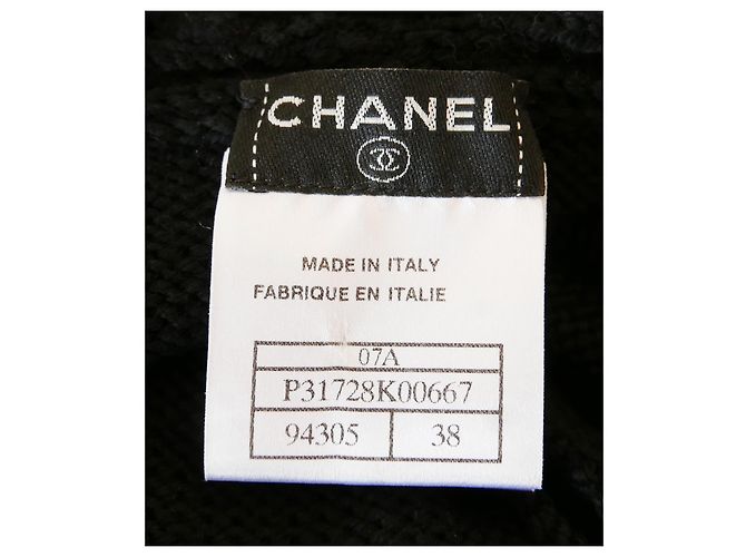 CHANEL Herbst 2007 Verzierter ärmelloser Pullover Schwarz - Ansicht 8