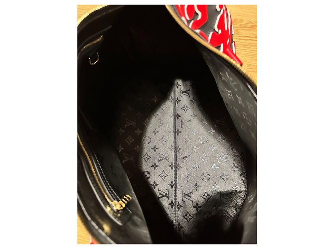 Abbesses Louis Vuitton Keepall 45 Urs fischer Nero Rosso - vista 12