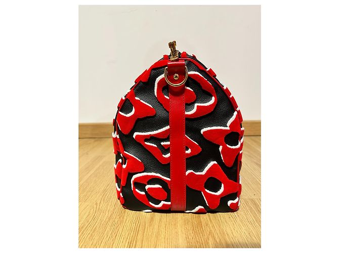 Abbesses Louis Vuitton Keepall 45 Urs fischer Nero Rosso - vista 3