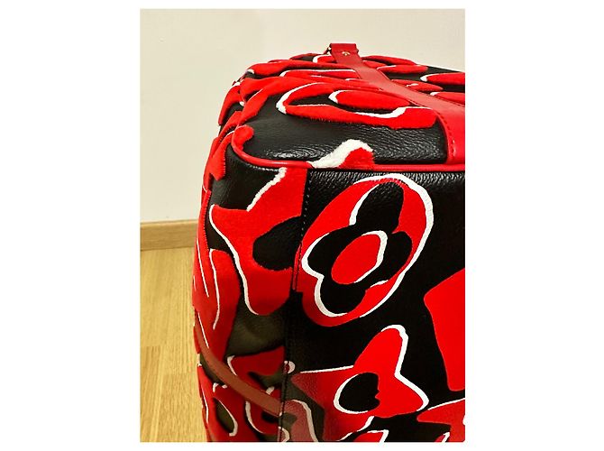 Abbesses Louis Vuitton Keepall 45 Urs fischer Nero Rosso - vista 6