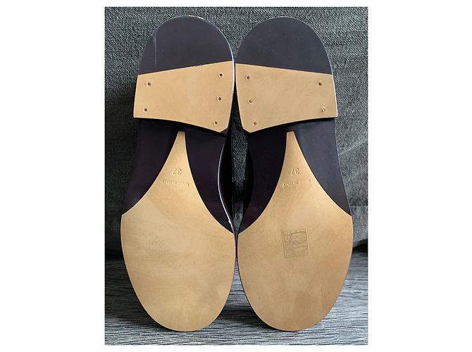 Mocassini Chanel Bordeaux in Vernice 37 Cognac - vista 6