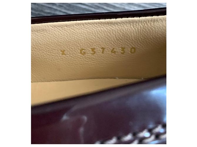 Mocassini Chanel Bordeaux in Vernice 37 Cognac - vista 8