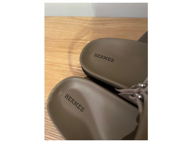 Mules Chypre Hermès Beige - vue 3