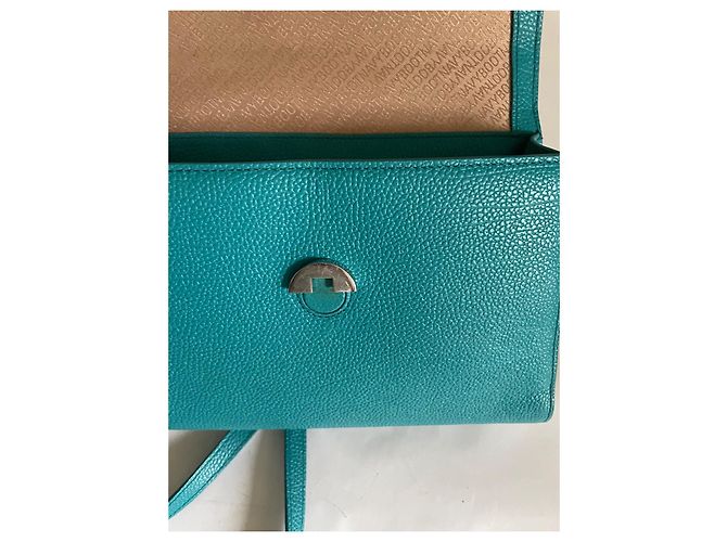 Autre Marque Borsa Navyboot in pelle turchese - vista 10