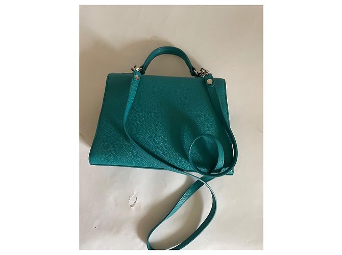 Autre Marque Borsa Navyboot in pelle turchese - vista 13