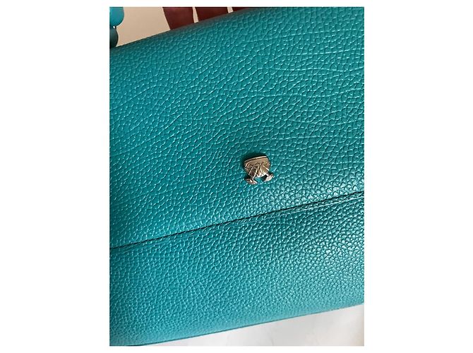 Autre Marque Borsa Navyboot in pelle turchese - vista 16