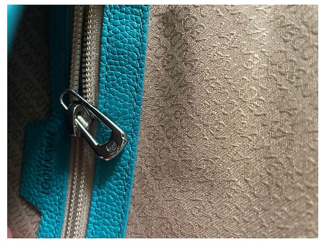 Autre Marque Borsa Navyboot in pelle turchese - vista 7