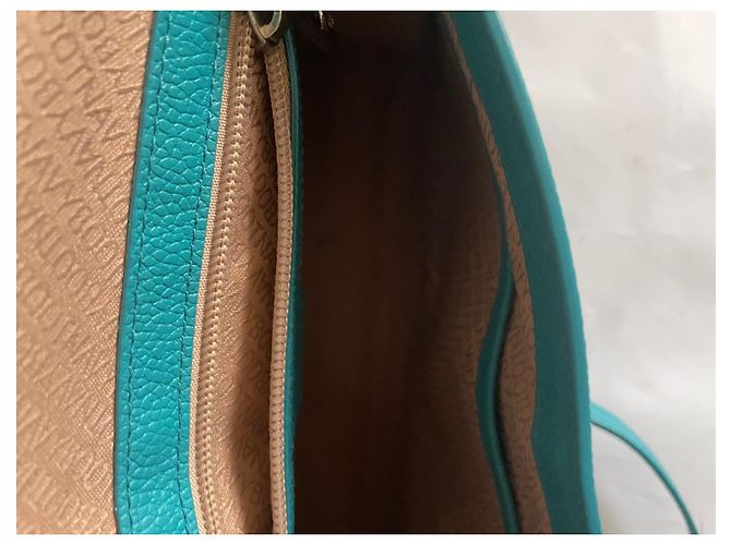 Autre Marque Borsa Navyboot in pelle turchese - vista 9