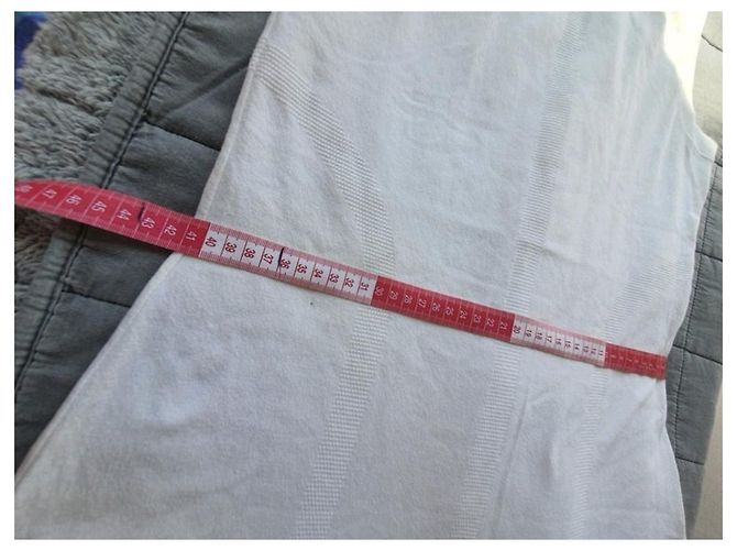 Chanel Kleid weiß grau mit CC Logo Größe 40 - Ansicht 6