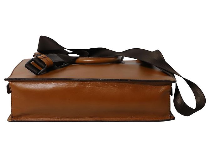Hugo Boss Serviette Boss en Cuir Marron - vue 5