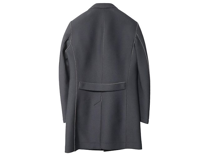 Hugo Boss Boss Single-Breasted Coat in Black Polyamide - view 2
