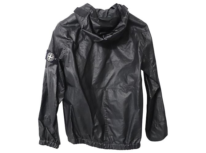 Stone Island Lightweight Jacket in Black Leather - view 2