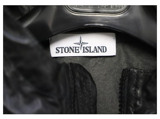 Stone Island Lightweight Jacket in Black Leather - view 4