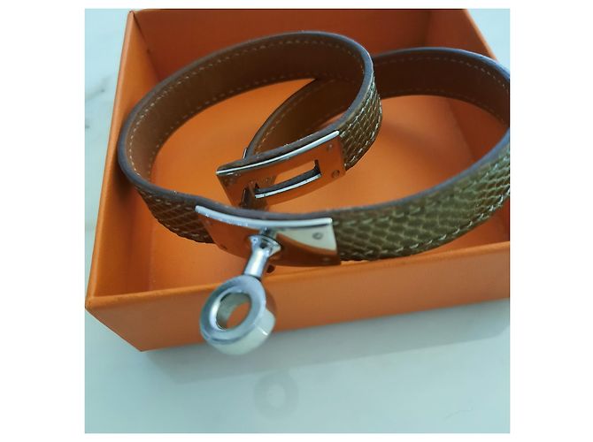 Kelly Double Tour Bracciale Hermès - Modello Kelly doppio giro - Lucertola Beige - vista 4