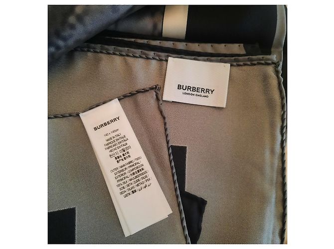 Burberry scialle 140 X 140 - 100% soie Multicolore - vista 4