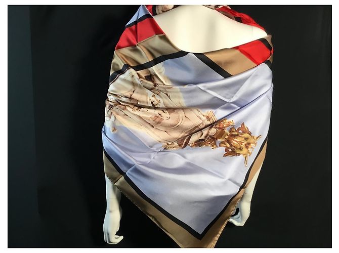 Scialle Burberry - 140 X 140 CENTIMETRO - 100% soie Multicolore - vista 2