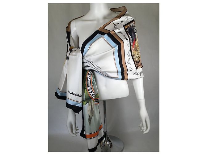BURBERRY stola - 210 X 70 CENTIMETRO - 100% soie Multicolore - vista 8