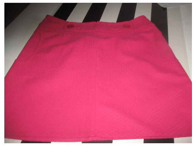 Autre Marque Saia Burton Fuchsia em Viscose Tamanho 42 Fuschia - vista 4