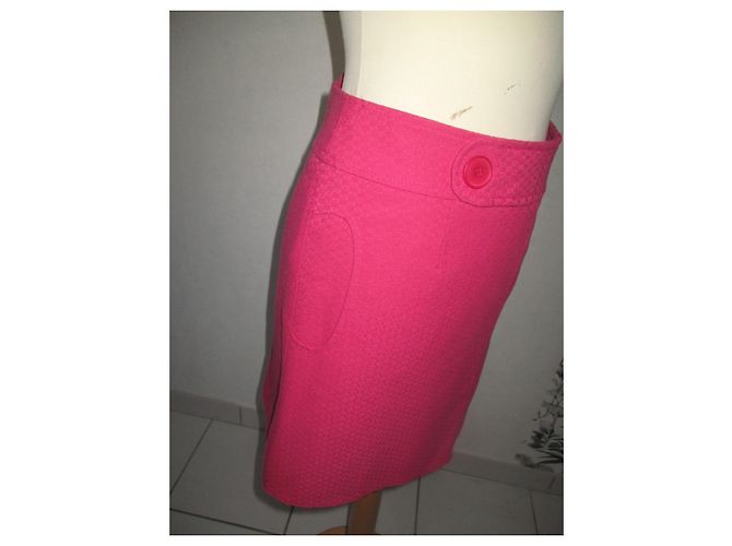 Autre Marque Saia Burton Fuchsia em Viscose Tamanho 42 Fuschia - vista 6