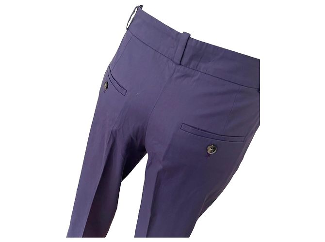 Kenzo Calça cintura alta cintura alta 38 algodão roxo e elastano - Ansicht 2
