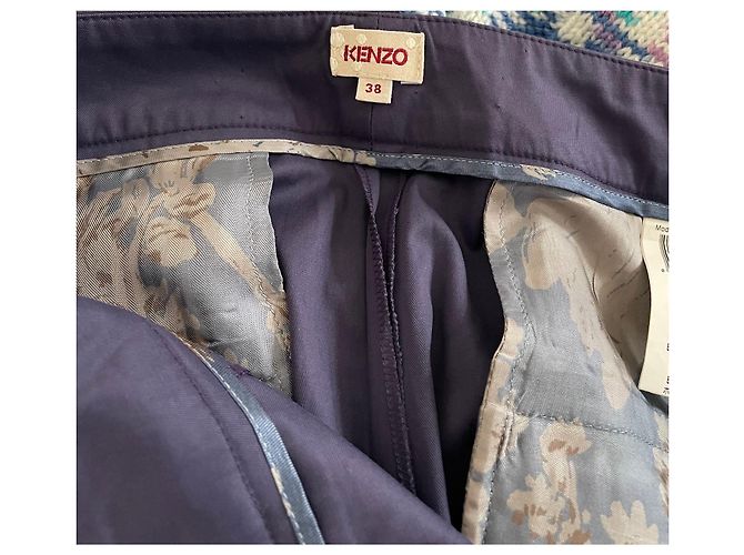 Kenzo Calça cintura alta cintura alta 38 algodão roxo e elastano - Ansicht 4