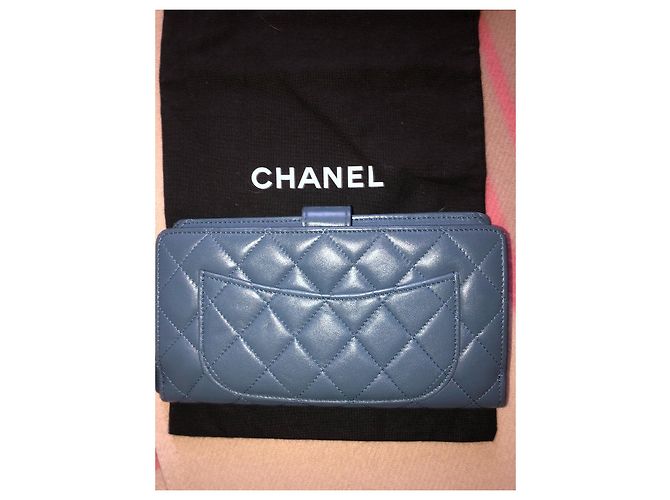 Cartera Chanel Azul de Cuero - vista 4