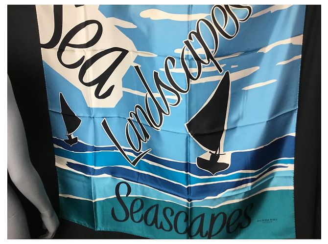 BURBERRY - Quadrato 90X90 CENTIMETRO - 100% soie Blu - vista 11