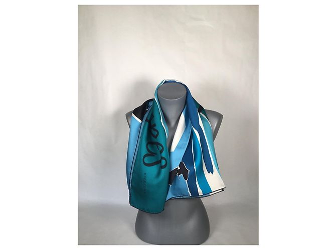 BURBERRY - Quadrato 90X90 CENTIMETRO - 100% soie Blu - vista 2