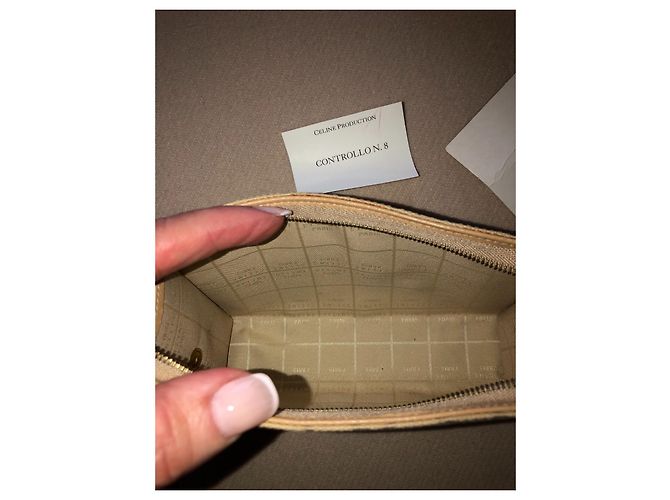 Pochette Céline Beige in Tessuto - vista 3