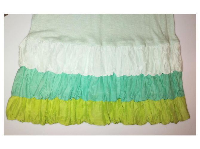 MANOUSH KLEID MINT MEDAILLON ROSE RELIEF RÜSCHEN T 38/40/42 Hellgrün - Ansicht 7