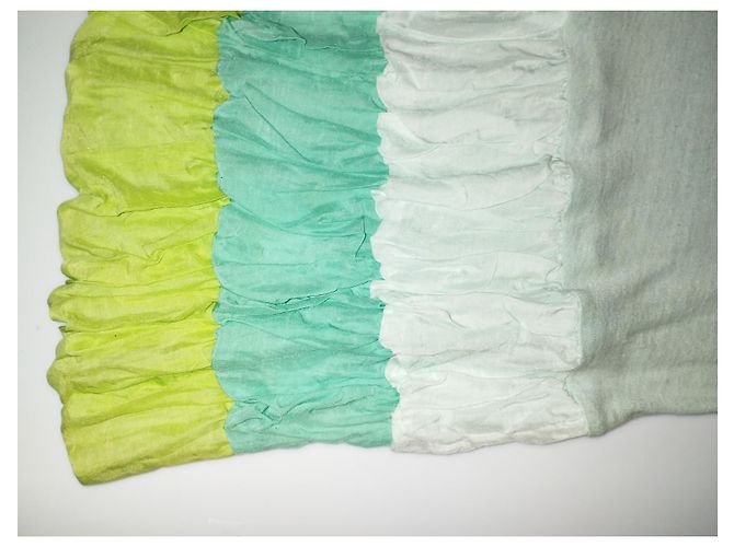 MANOUSH KLEID MINT MEDAILLON ROSE RELIEF RÜSCHEN T 38/40/42 Hellgrün - Ansicht 9