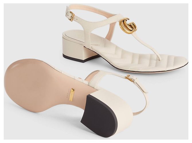 Marmont GUCCI MONOGRAM SANDALS - view 3