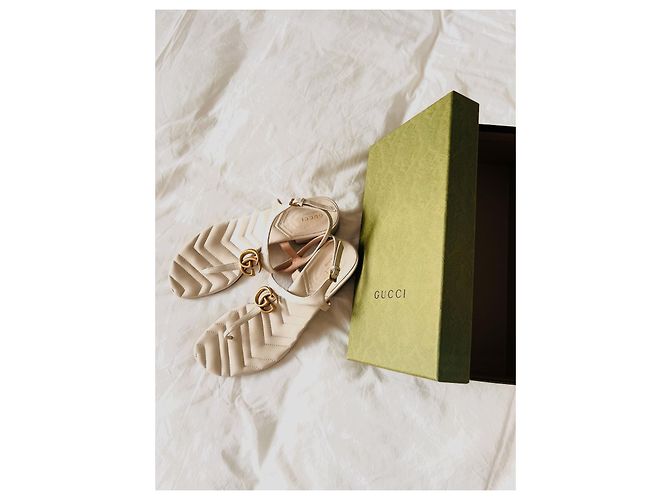Marmont GUCCI MONOGRAM SANDALS - view 5