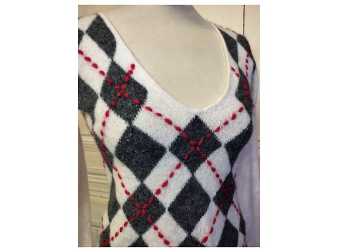 CALVIN KLEIN SWEATER LIGHT OVERFIL ANGORA LAMMWOLLE T38 Aus weiß - Ansicht 10