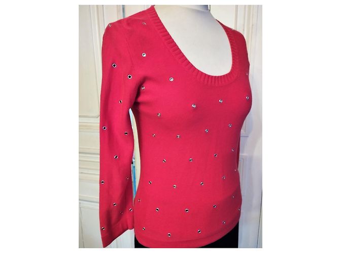 SONIA RYKIEL PIMAWOLLPULLOVER NIETEÖSEN T 36/38 Pink - Ansicht 9