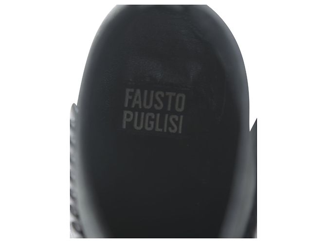 Stivaletto Fausto Puglisi In Camoscio Nero Con Pieghe In Raso E Fiocco - vista 6