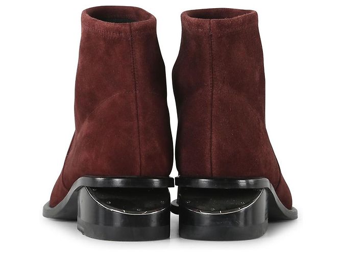 Alexander Wang Stivaletti Kori Cut-Out in pelle scamosciata bordeaux - vista 4